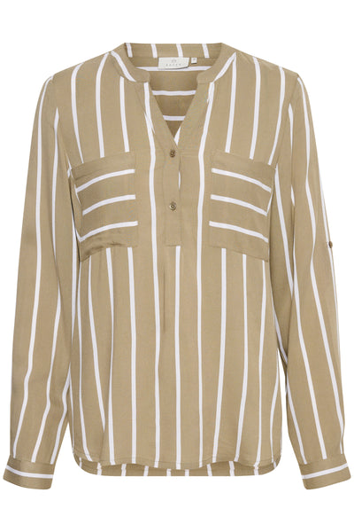 KAbabara Blouse Green Mermaid / Chalk Stripe - 10504603 Thumbnail