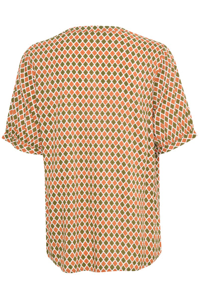 KAsally Tilly Blouse Grape Leaf  Diamond Print - 10506986 Thumbnail