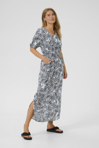 KAisolde Amber Maxi Dress Blue Leaf Print - 10507514 Thumbnail
