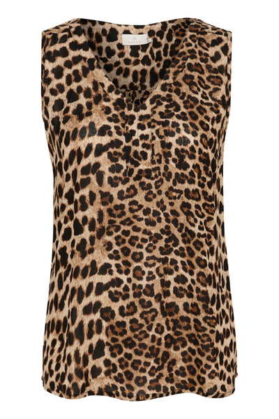 KAamber Top Printed Leopard Print - 10508255 Thumbnail