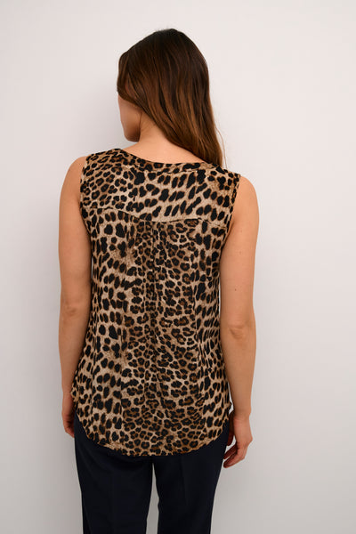 KAamber Top Printed Leopard Print - 10508255 Thumbnail