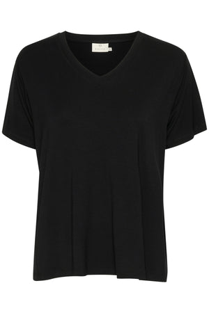 KAfrida V-neck T-Shirt Black deep - 10508581