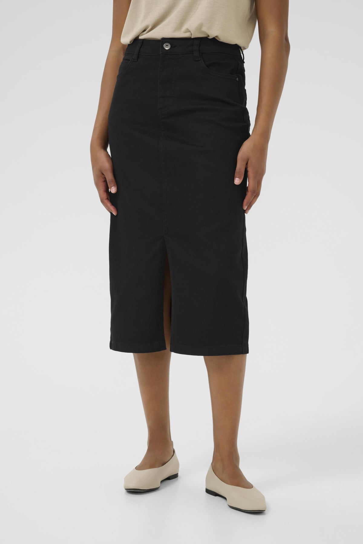 KAzelina Long Denim Skirt Black deep - 10508734