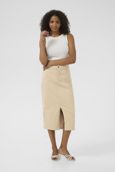 KAzelina Long Denim Skirt Feather Gray - 10508734 Thumbnail