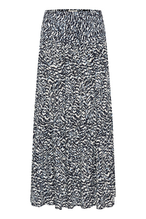 KAmaxi Smock Skirt Blue / White Graphic Print - 10508816