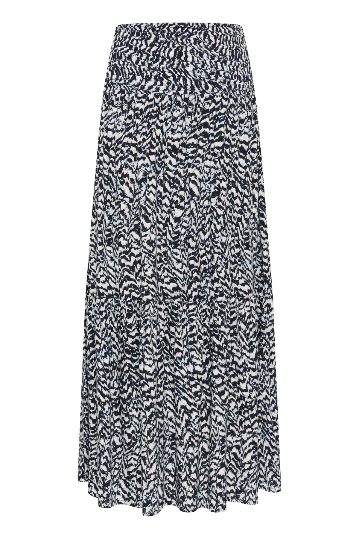 KAmaxi Smock Skirt Blue / White Graphic Print - 10508816