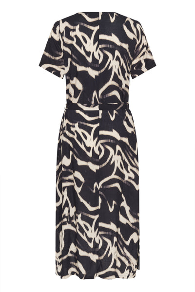 KAbeathe Dress Black/Nature Organic Lines - 10508894 Thumbnail