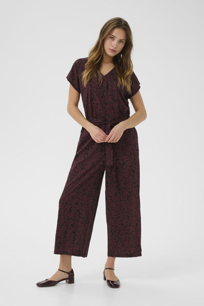 KAbeathe Jumpsuit Fudge/Black Flower Print - 10508898 Thumbnail