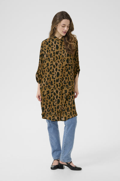 KAjessi Amber Shirt Brown Leopard Print - 10508937 Thumbnail