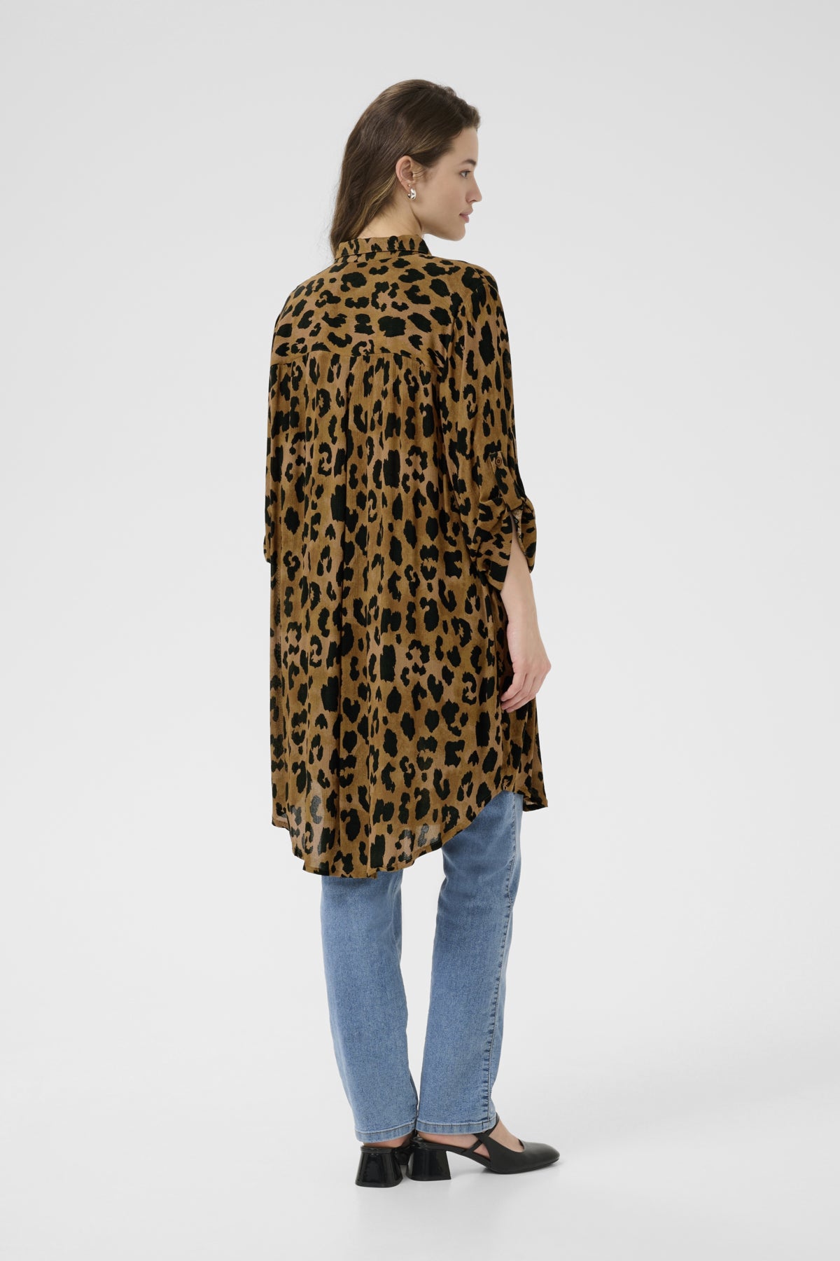 KAjessi Amber Shirt Brown Leopard Print - 10508937