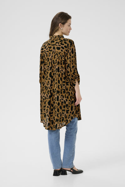 KAjessi Amber Shirt Brown Leopard Print - 10508937 Thumbnail