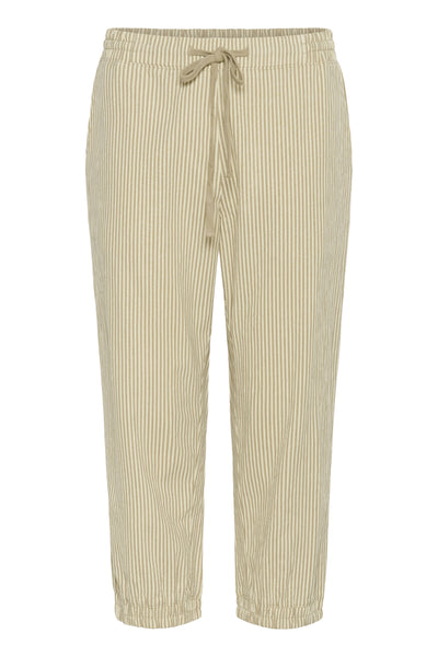 KAnaya Striped Capri Pants Chincilla / White stripe - 10509010 Thumbnail