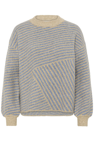 KAverana Knit Pullover Feather Grey Mel/Windward Blue - 10509061