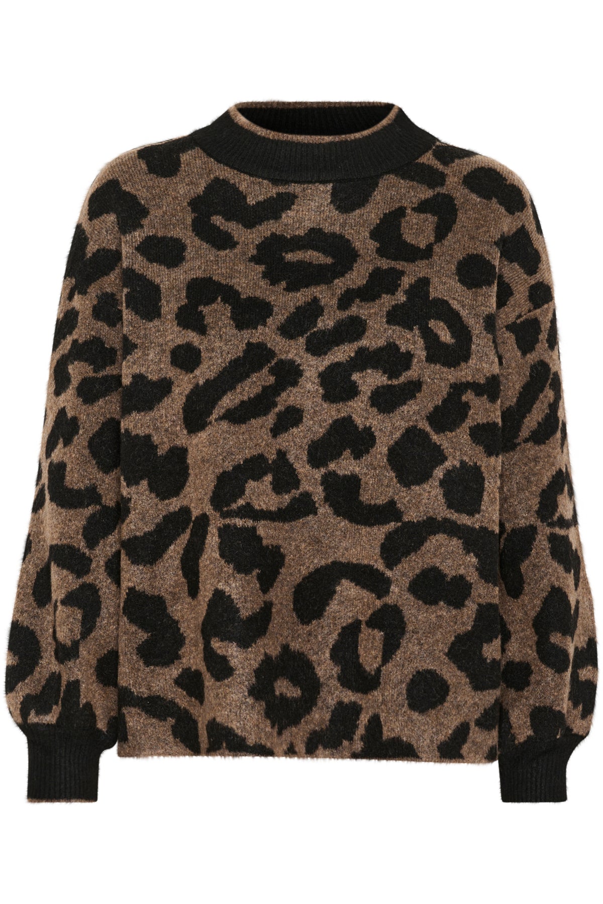 KAwilma Knit Pullover Brown/Black Animal Pattern - 10509217