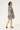 KApaco Short Dress Beige/Black/Peach Blurry Leaf - 10509639