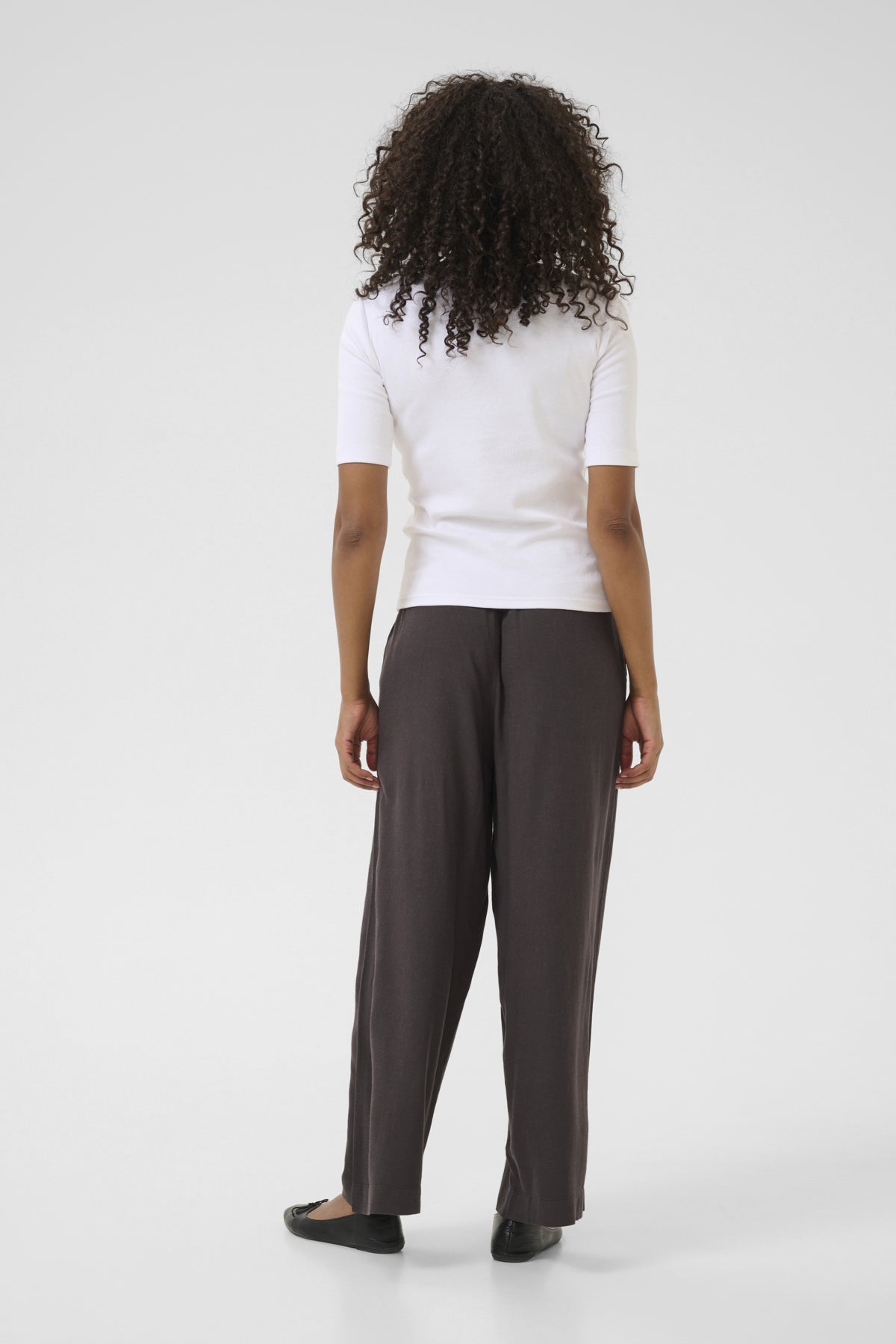 KAmilia Cropped Wide Pants Black Oyster - 10509666