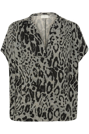 KAmilia Wing SL Blouse Moonstruck / Black Animal - 10509670