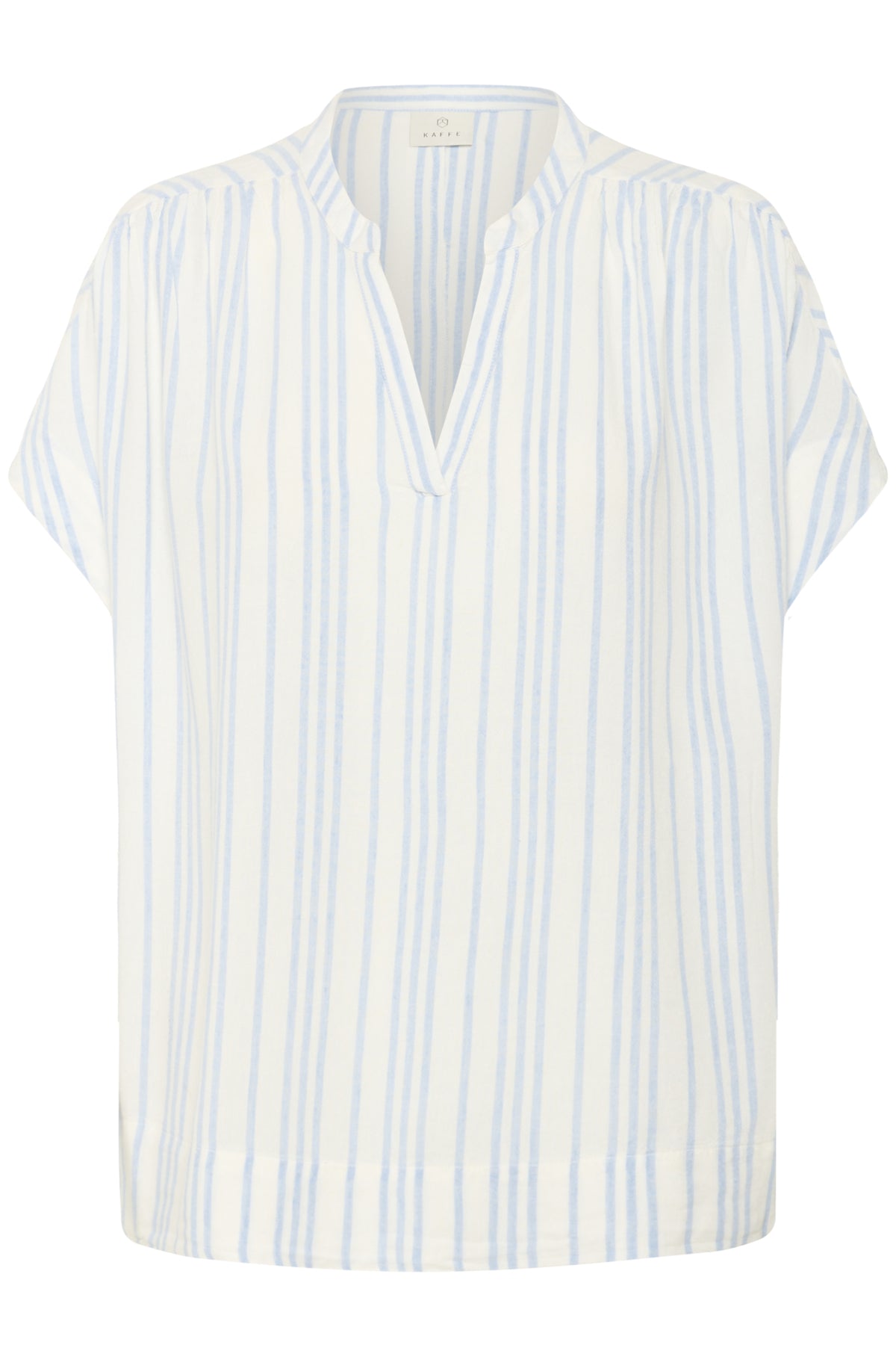 KAmilia Wing SL Blouse Chalk/Soft Chambray Stripe - 10509670