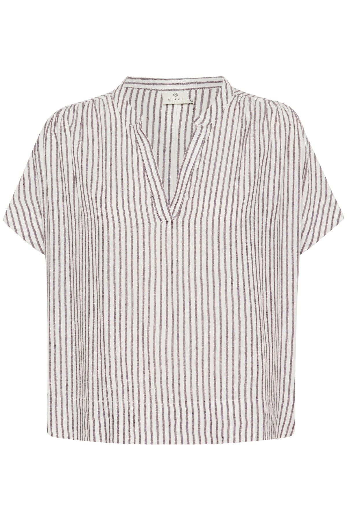 KAmilia Wing SL Blouse Chalk/Fudge Stripe - 10509670