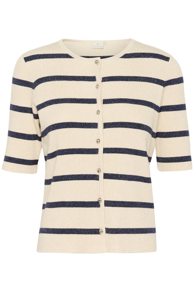 KAmorita Cardigan Silver white/ Blue stripe - 10509948 Thumbnail