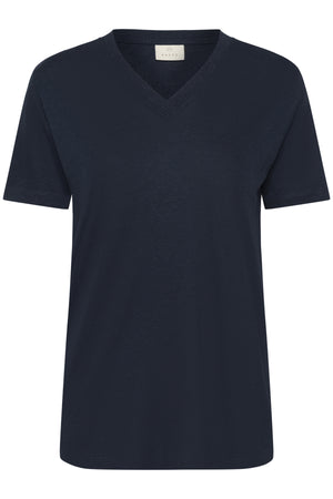 KAmaria V-neck T-Shirt Midnight Marine - 10510066