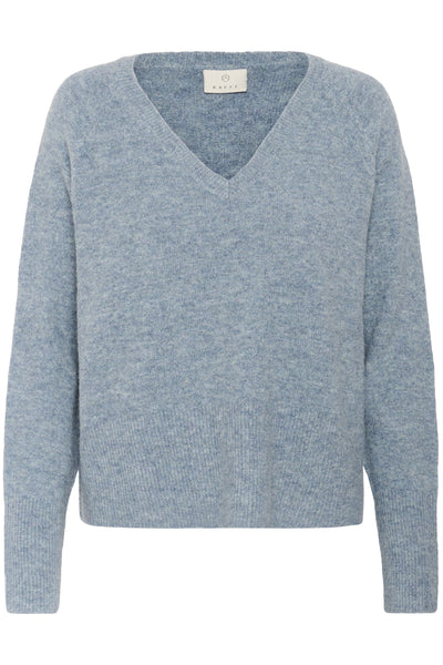 KAniel v-neck Pullover Windward Blue Melange - 10510521 Thumbnail