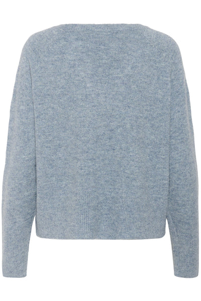 KAniel v-neck Pullover Windward Blue Melange - 10510521 Thumbnail