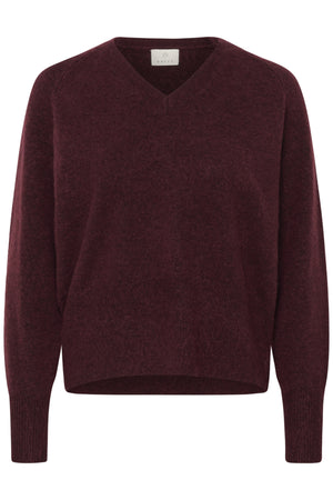 KAniel v-neck Pullover Windsor Wine Melange - 10510521
