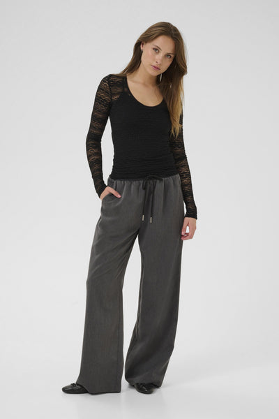 KAlorinda LS Lace T-Shirt Black deep - 10510671 Thumbnail