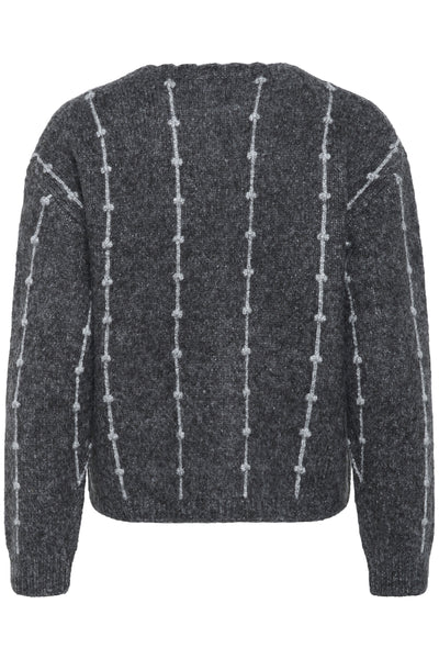 KAlianna Knit Pullover Dark grey melange - 10510673 Thumbnail