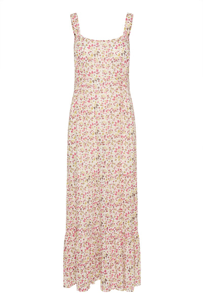 KAvalery Amber Dress Chalk w. multi flowers Thumbnail