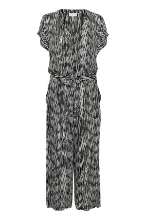 KAmille Amber Jumpsuit Printed Black/Chalk Graphic Lines - 10552230