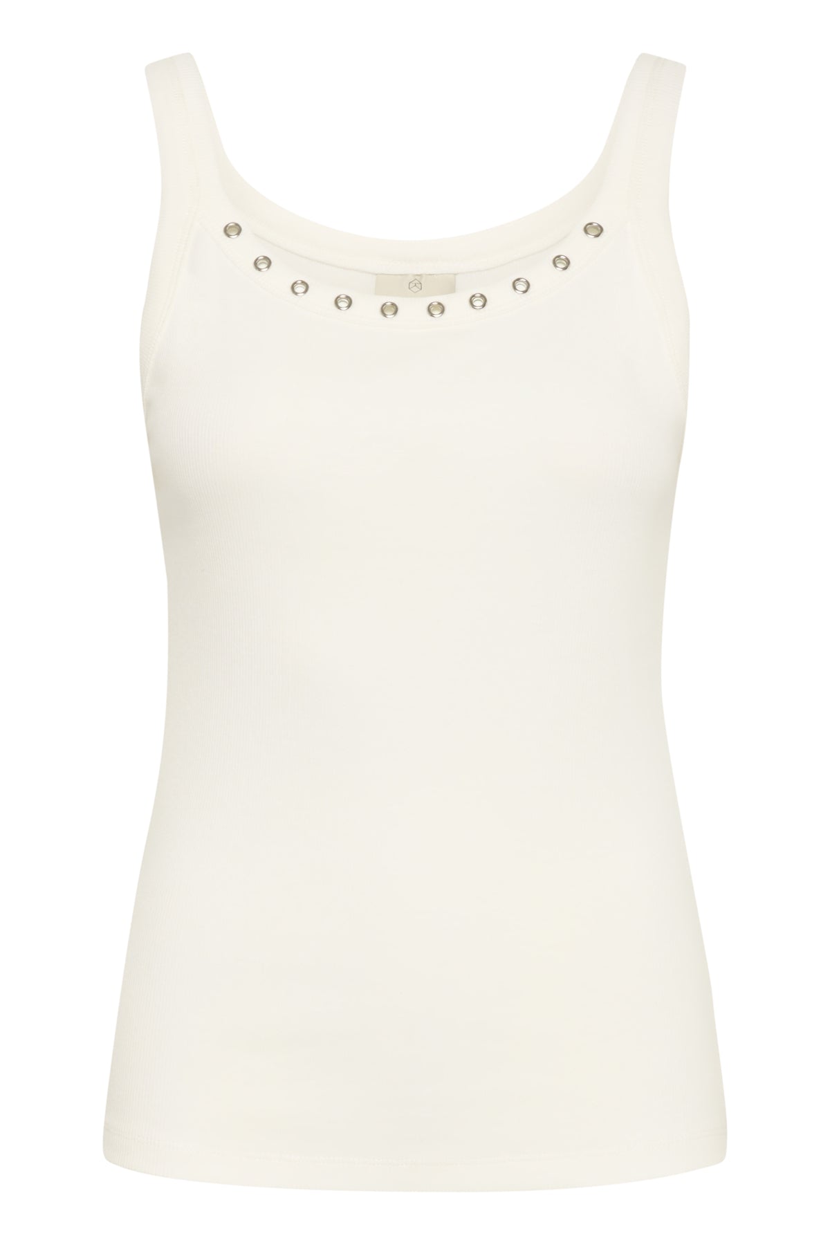 KAcarna Eyelets Tank Top Chalk - 10552428