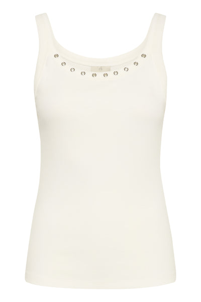 KAcarna Eyelets Tank Top Chalk - 10552428 Thumbnail