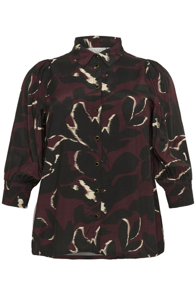 KCmilana Shirt Windsor Wine/Black Flower - 10583651 Thumbnail