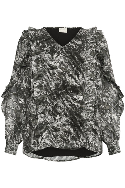 KCalicia Blouse Black/Grey Abstract Graphic - 10583690 Thumbnail