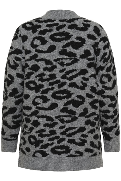 KCsandia Cardigan LGM/Black Leopard - 10583697 Thumbnail