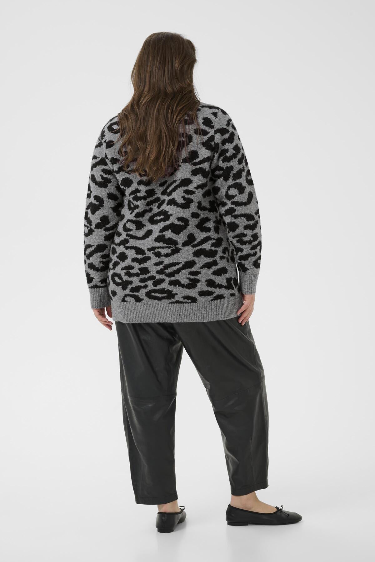 KCsandia Cardigan LGM/Black Leopard - 10583697