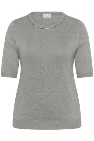 KCcarla Knit Pullover Grey Melange - 10583769