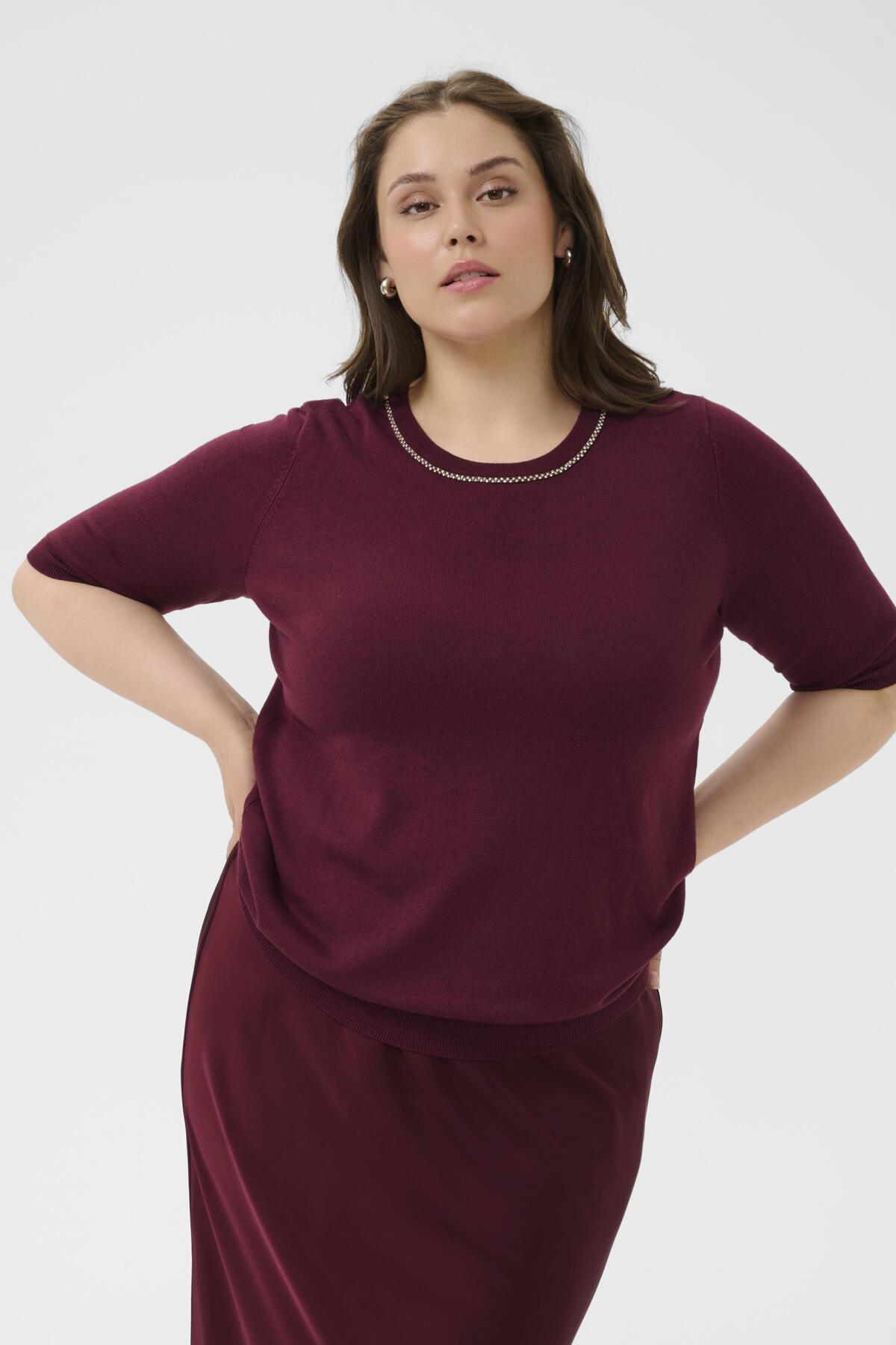 KCcarla Knit Pullover Windsor Wine - 10583769