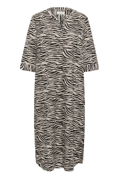 CRBellis Caftan Dress Monochrome Animal - 10611577 Thumbnail