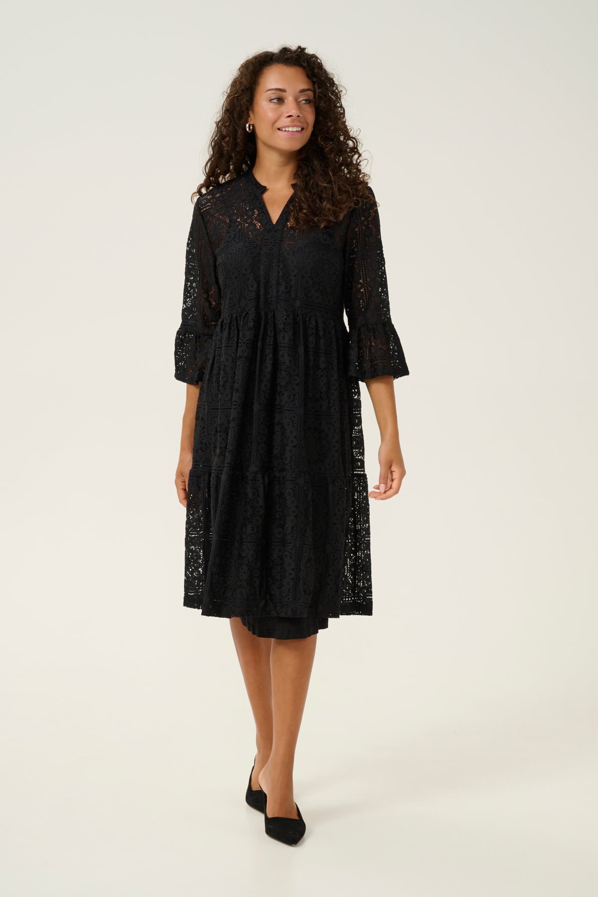 CRTiley Lace Dress Pitch Black - 10613095