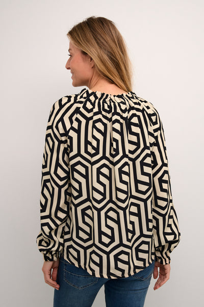 CRAstra Blouse Geometric Black White - 10613115 Thumbnail