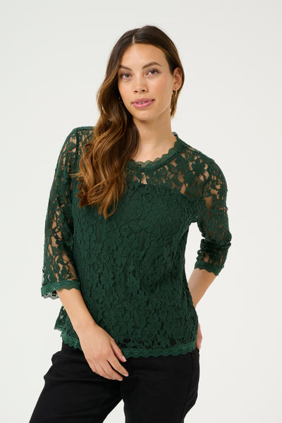 CRKit 3/4 Sleeve Blouse Sea Moss - 10613238 Thumbnail