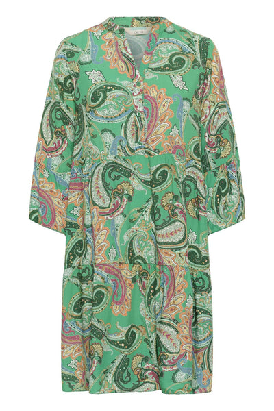 CRGina Dress Green Paisley - 10650816 Thumbnail