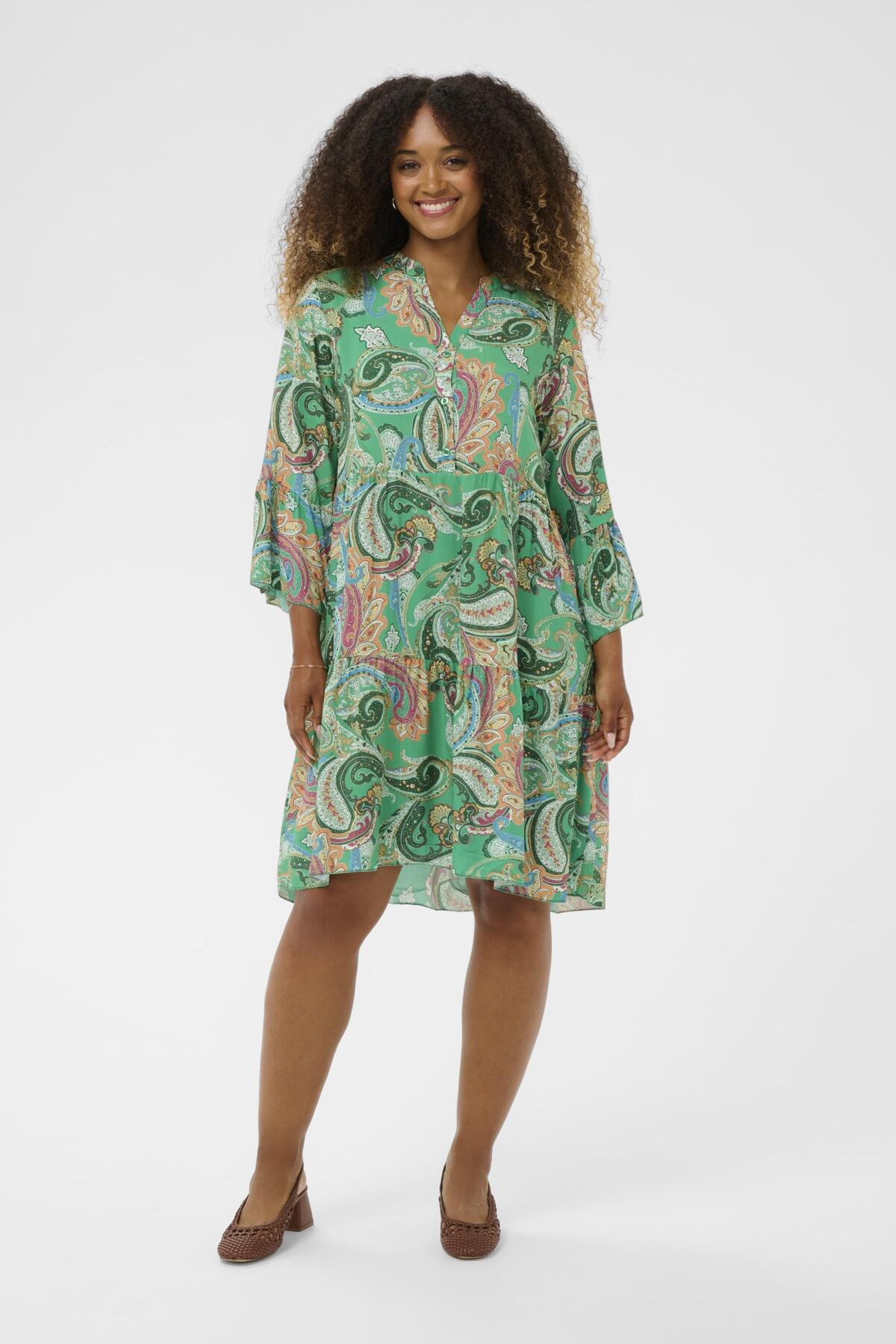 CRGina Dress Green Paisley - 10650816