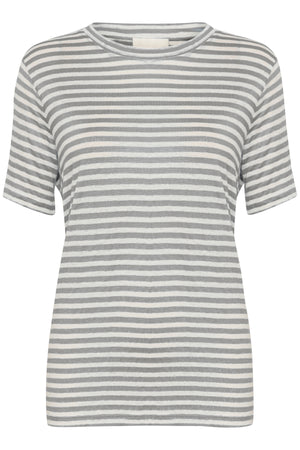 LisaMW Striped Tee Frost Gray Striped - 10704599