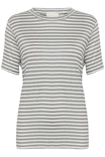 LisaMW Striped Tee Frost Gray Striped - 10704599 Thumbnail