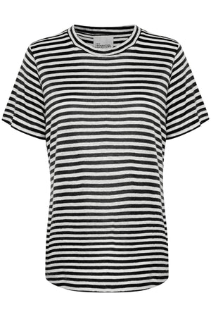 LisaMW Striped Tee Black W.White stripe - 10704599