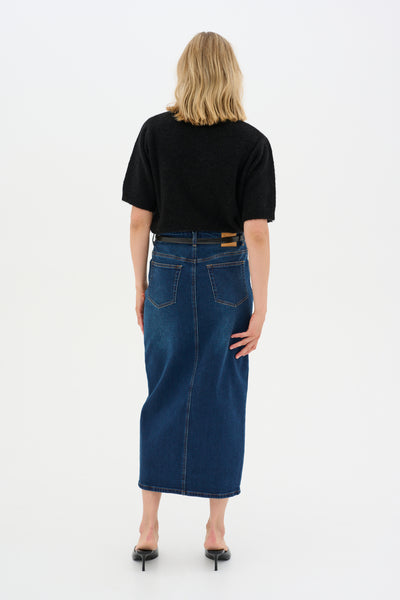DangoMW 144 Long Skirt Dark blue Wash - 10704621 Thumbnail